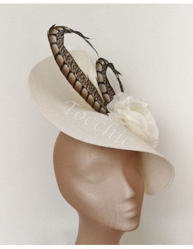 Royal Ascot hat cream and champagne - Wedding hats for women - 4