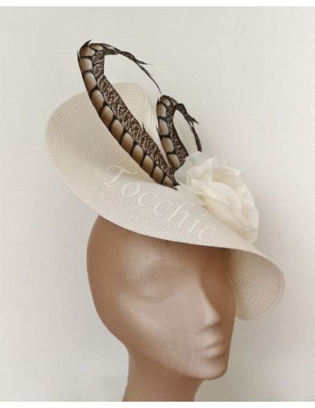 Royal Ascot hat cream and champagne - Wedding hats for women - 4 Royal Ascot hat cream and champagne - Wedding hats for women - 4