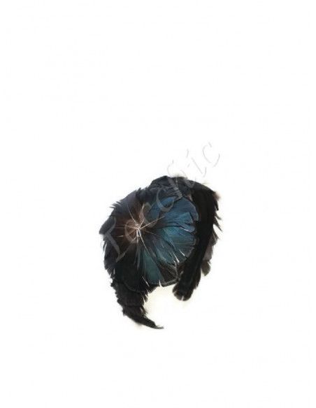 Diadema verde azulada con plumas - Tocados para bodas de noche - 5 Diadema verde azulada con plumas - Tocados para bodas de noche - 5