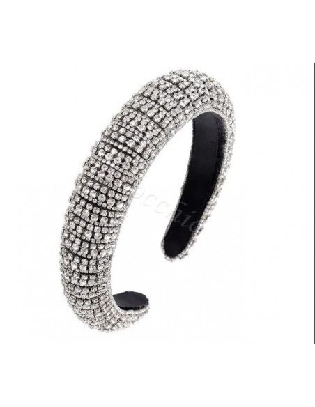 Diadema con piedras brillantes de fiesta - Tocados para bodas de noche - 4 Diadema con piedras brillantes de fiesta - Tocados para bodas de noche - 4