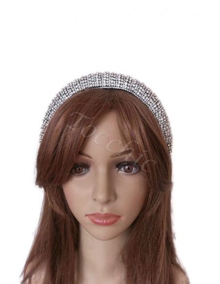 Diadema con piedras brillantes de fiesta - Tocados para bodas de noche - 5 Diadema con piedras brillantes de fiesta - Tocados para bodas de noche - 5