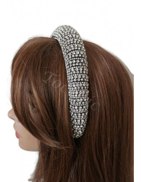 Diadema con piedras brillantes de fiesta - Tocados para bodas de noche - 6 Diadema con piedras brillantes de fiesta - Tocados para bodas de noche - 6