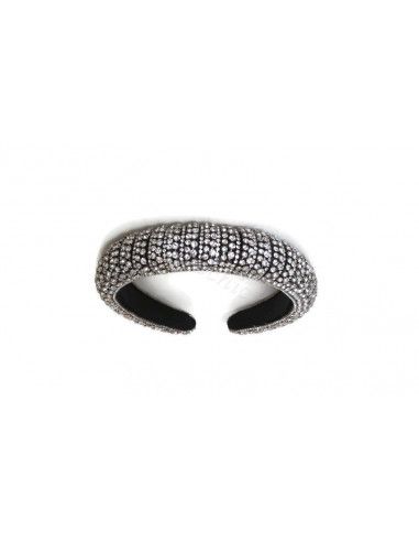Diadema con piedras brillantes de fiesta - Tocados para bodas de noche - 8