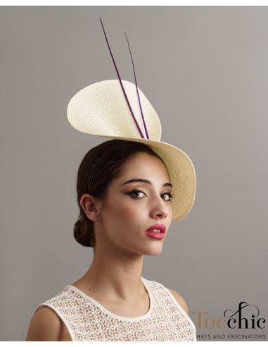 Sombrero invitada de boda morado - Pamelas y Tocados para madrinas - 2