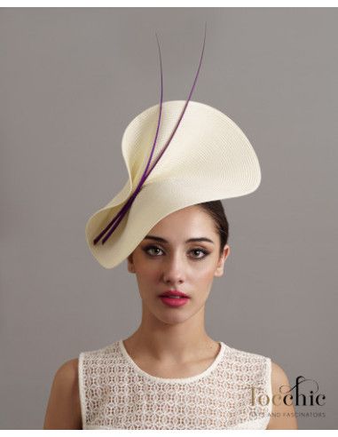 Sombrero invitada de boda morado - Pamelas y Tocados para madrinas - 4