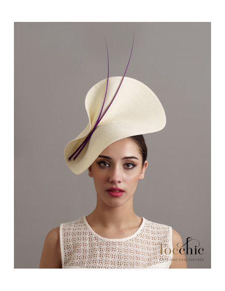 Sombrero invitada de boda morado - Pamelas y Tocados para madrinas - 4