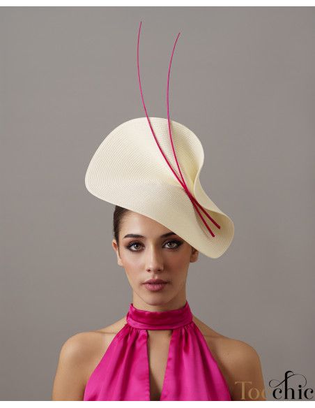 Sombrero invitada de boda buganvilla - Pamelas y Tocados para madrinas - 1