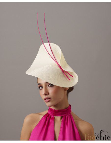 Sombrero invitada de boda buganvilla - Pamelas y Tocados para madrinas - 3