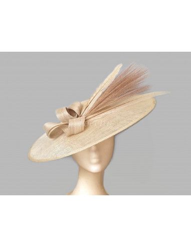 Cream Royal Ascot hat for women - Wedding hats for women - 5