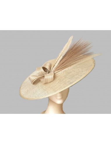 Cream Royal Ascot hat for women - Wedding hats for women - 7