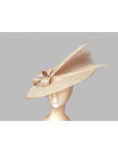 Cream Royal Ascot hat for women - Wedding hats for women - 8