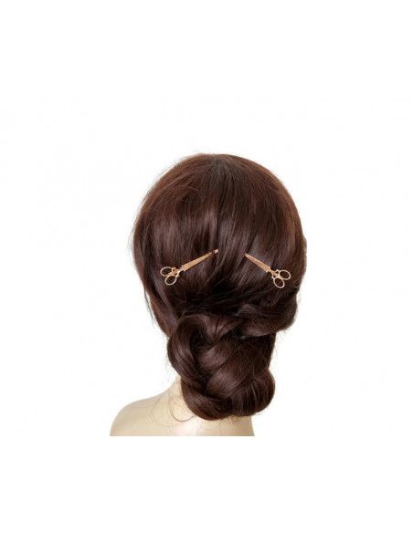 Scissors hair clip gold - Bridal Hats & Fascinators - 3 Scissors hair clip gold - Bridal Hats & Fascinators - 3