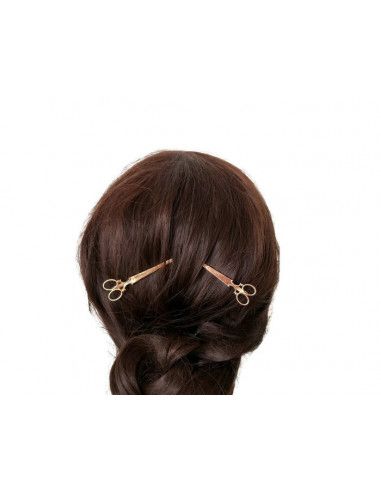 Scissors hair clip gold - Bridal Hats & Fascinators - 4