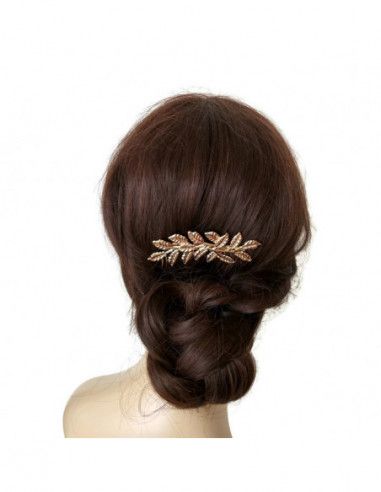 Metal hair comb with leaves - Bridal Hats & Fascinators - 2