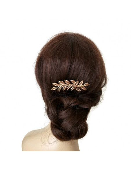 Metal hair comb with leaves - Bridal Hats & Fascinators - 2 Metal hair comb with leaves - Bridal Hats & Fascinators - 2