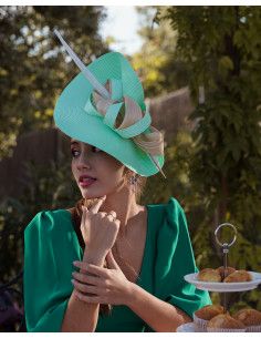 Aquamarine Kentucky derby fascinator hat for women - Wedding hats for women - 1