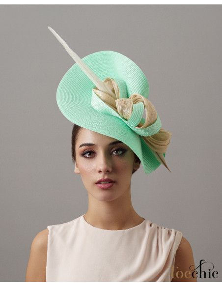 Aquamarine Kentucky derby fascinator hat for women - Wedding hats for women - 3 Aquamarine Kentucky derby fascinator hat for women - Wedding hats for women - 3