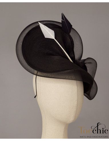 Black Woman Ascot Races hat - Wedding hats for women - 7