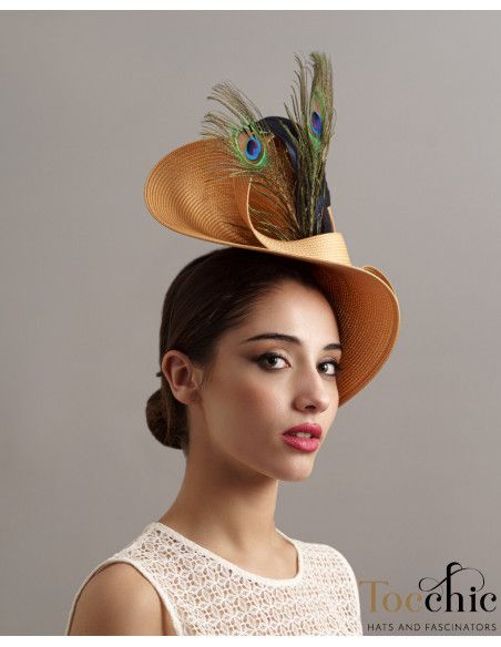 Camel wedding hat for woman - Wedding hats for women - 3 Camel wedding hat for woman - Wedding hats for women - 3