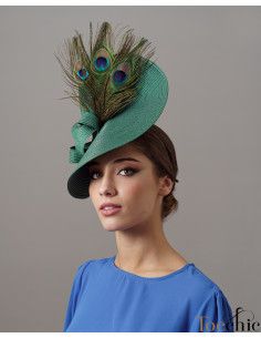 Dark Green wedding guest hat for woman - Wedding hats for women - 1