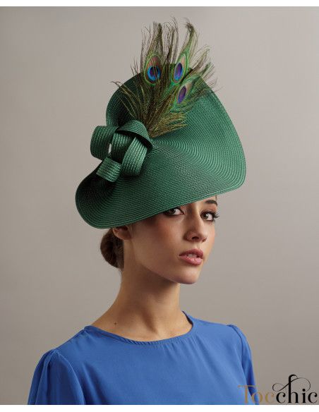 Dark Green wedding guest hat for woman - Wedding hats for women - 4