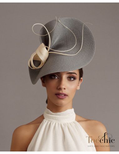 Sombrero gris de boda para madre del novio - Pamelas y Tocados para madrinas - 6