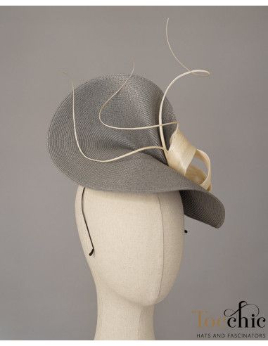 Sombrero gris de boda para madre del novio - Pamelas y Tocados para madrinas - 5