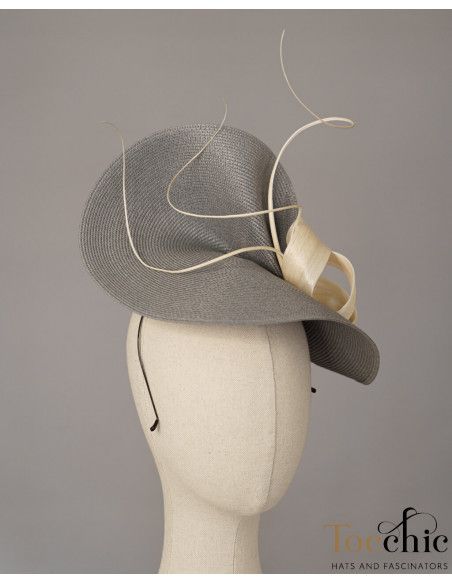 Sombrero gris de boda para madre del novio - Pamelas y Tocados para madrinas - 5 Sombrero gris de boda para madre del novio - Pamelas y Tocados para madrinas - 5