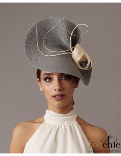 Sombrero gris de boda para madre del novio - Pamelas y Tocados para madrinas - 6 2