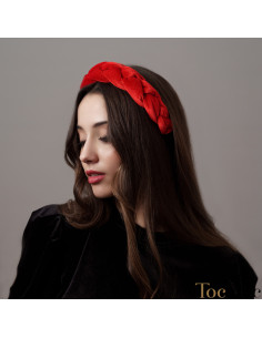 Red woman headband for Cocktails - Cocktail hats for women - 1