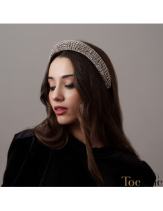 Diadema con piedras brillantes de fiesta - Tocados para bodas de noche - 1