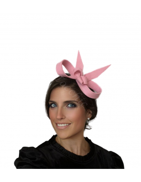 Pink bridesmaids fascinator hat - Wedding hats for women - 5