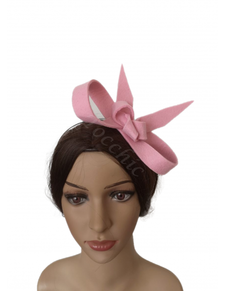 Pink bridesmaids fascinator hat - Wedding hats for women - 7