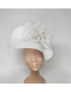 copy of Dos tocados customizados en gris y rosa - Tocados para bodas de noche - 1