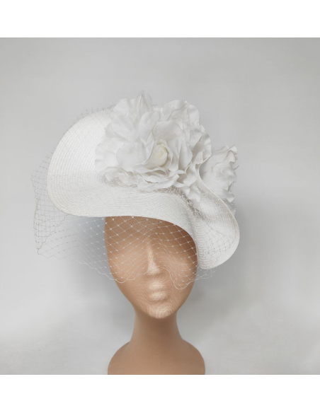 copy of Dos tocados customizados en gris y rosa - Tocados para bodas de noche - 1