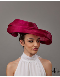 Elegant pink Kentucky derby hat for woman - Wedding hats for women - 1 2