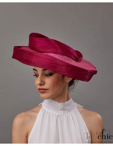 Elegant pink Kentucky derby hat for woman - Wedding hats for women - 3