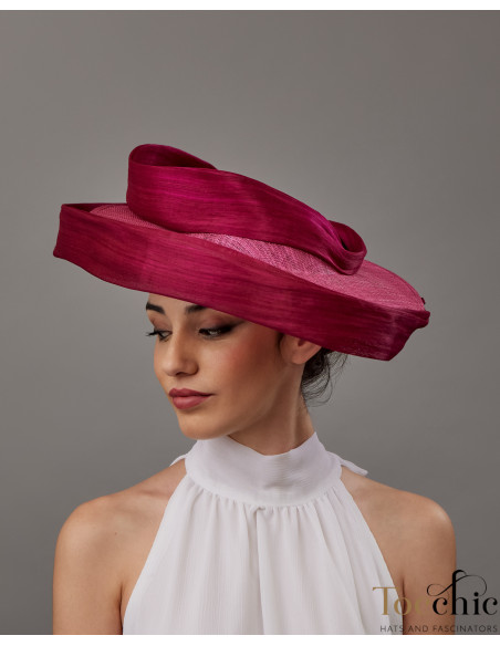 Elegant pink Kentucky derby hat for woman - Wedding hats for women - 3