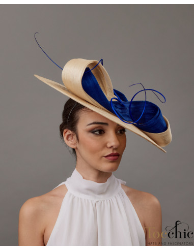 Ladies day Ascot races hat royal blue - Wedding hats for women - 3