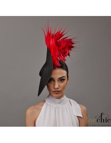 Black and Red Kentucky derby hat for women - Wedding hats for women - 1