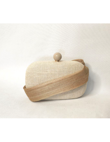 Elegante bolso de mano beige para madrina de boda - Tienda - 3