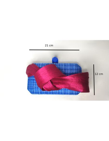 Kentucky derby clutch bag royal blue and pink - Clutch bags - 2