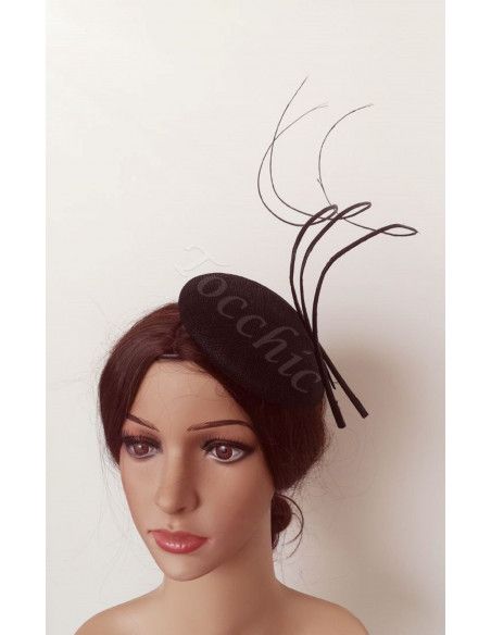 Woman fascinator hat for wedding black - Wedding hats for women - 5 Woman fascinator hat for wedding black - Wedding hats for women - 5