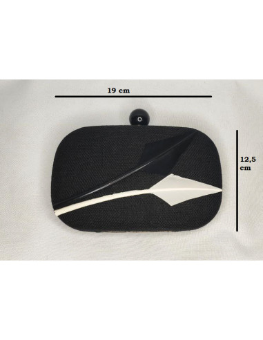 Black and white royal Ascot handbag - Clutch bags - 4