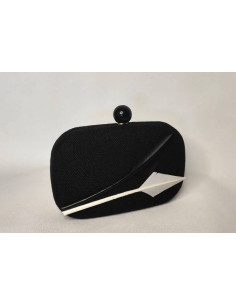 Black and white royal Ascot handbag - Clutch bags - 1 2