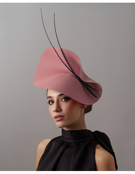 Pink nude wedding hat - Woman hats for the Horse races - 1