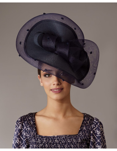 Dark blue Royal Ascot fascinator for woman - Wedding hats for women - 5