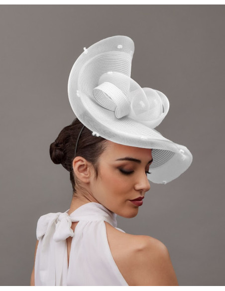 Royal Ascot hat white with veil - Shop - 1 Royal Ascot hat white with veil - Shop - 1