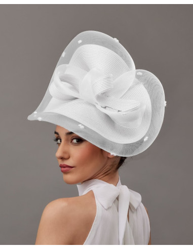 Royal Ascot hat white with veil - Shop - 2