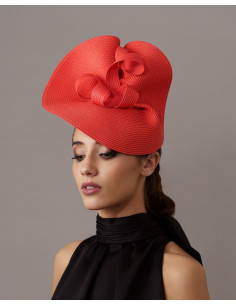 Ascot Red fascinator hat for woman - Wedding hats for women - 2
